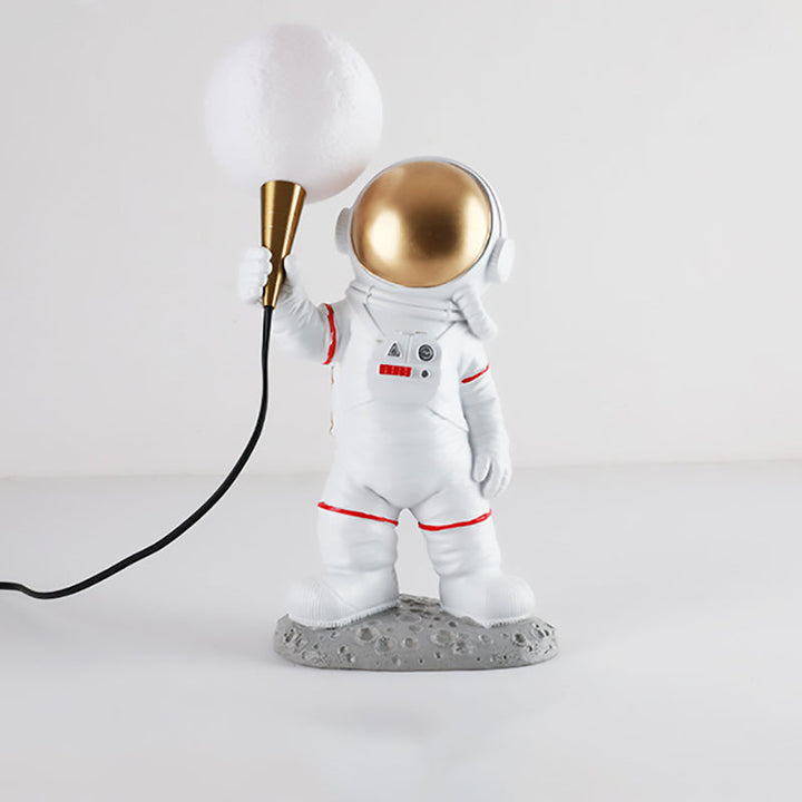Lampe de table contemporaine créative en résine ABS Astronaute 1 lumière pour chambre 