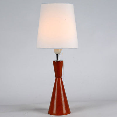 European Minimalist Oak Lamp Body Cotton PC Lampshade 1-Light Table Lamp