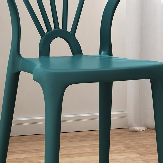 Chaise de salle à manger empilable en plastique Arc scandinave contemporain avec dossier pour salle à manger 