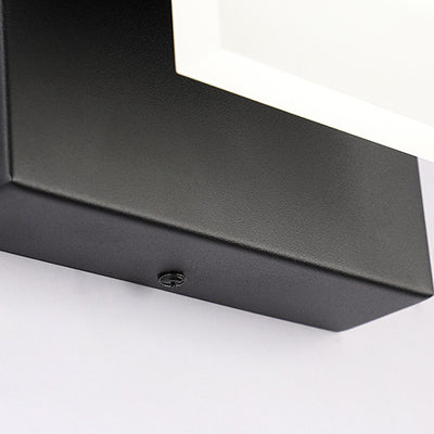 Aplique de pared LED de hierro aluminio PS moderno minimalista rectangular para dormitorio 