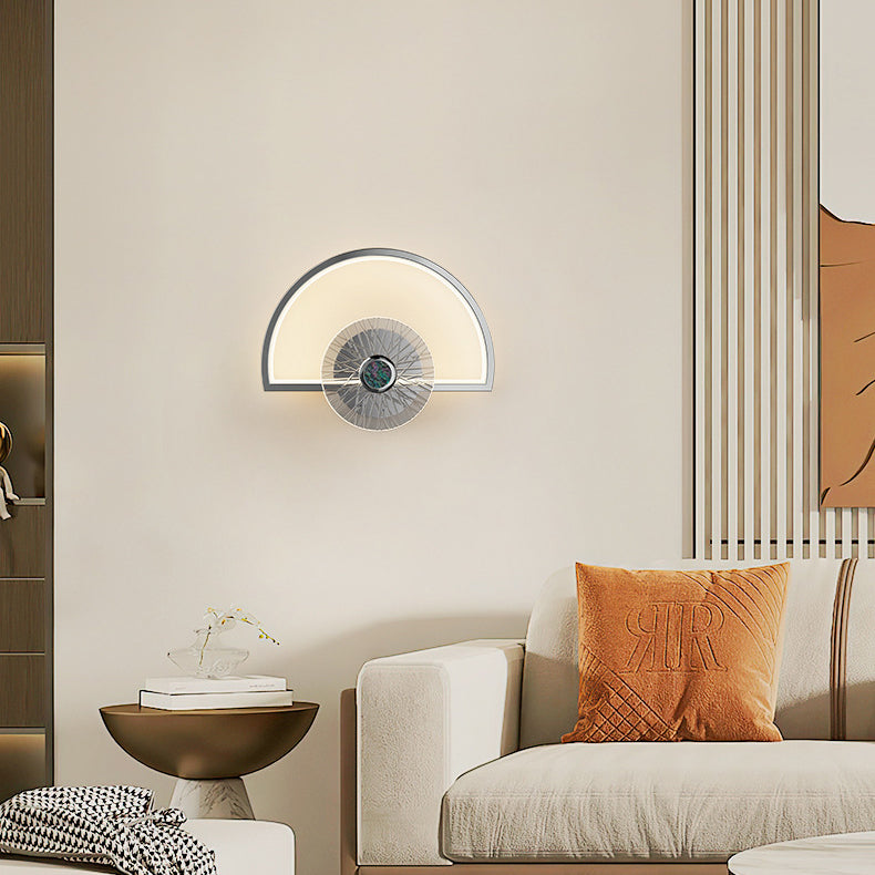 Applique Murale LED en Acrylique Géométrique Créatif Contemporain Demi-cercle pour Chambre 