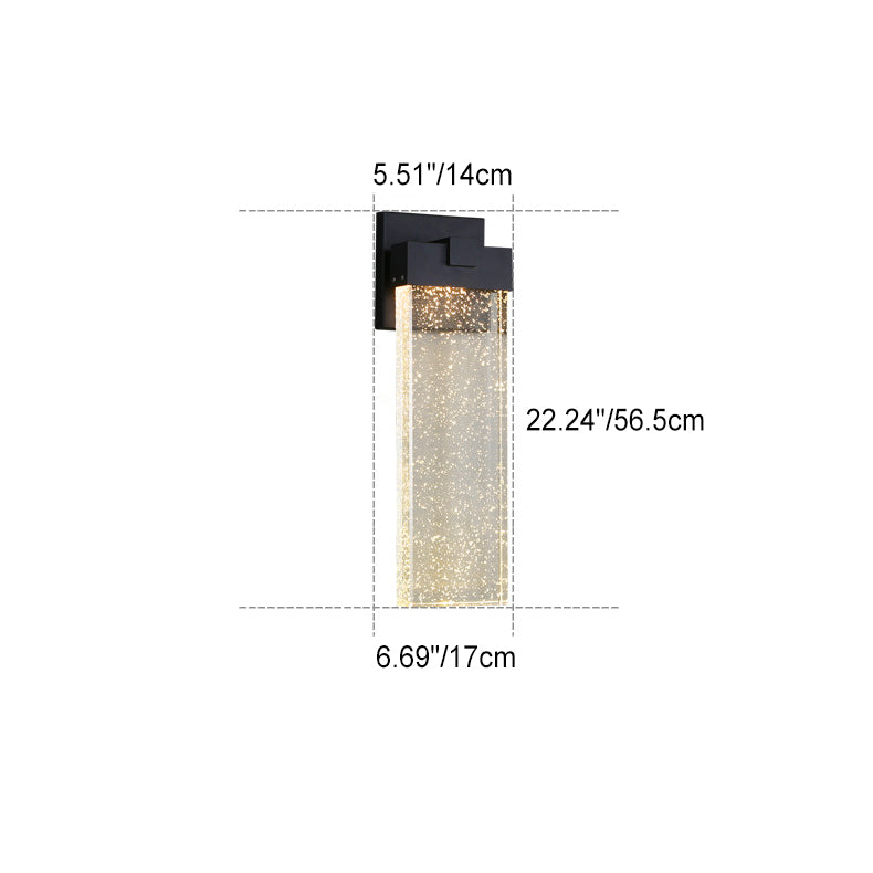 Applique Murale LED Rectangulaire en Cristal d&