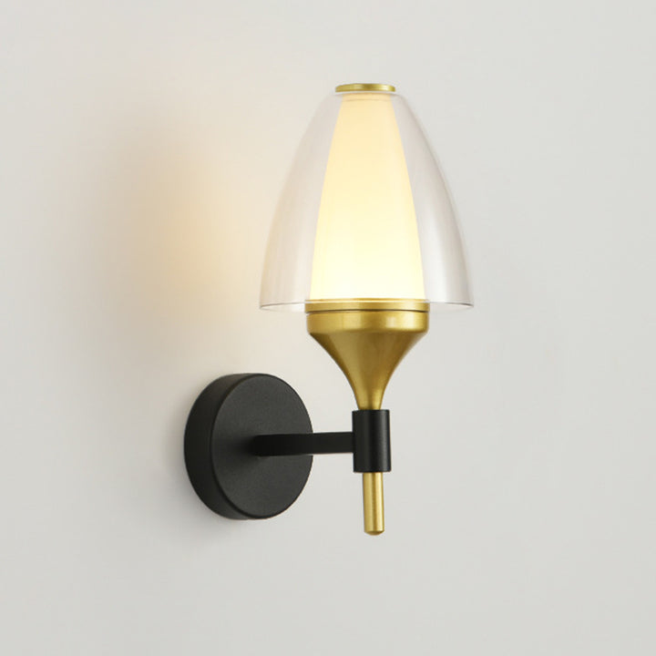 Applique murale LED en fer acrylique ronde minimaliste moderne pour salon 