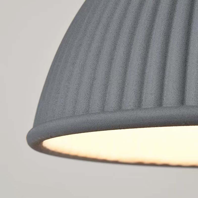Contemporary Scandinavian Resin Half Circle Stripe Design 1-Light Pendant Light For Dining Room