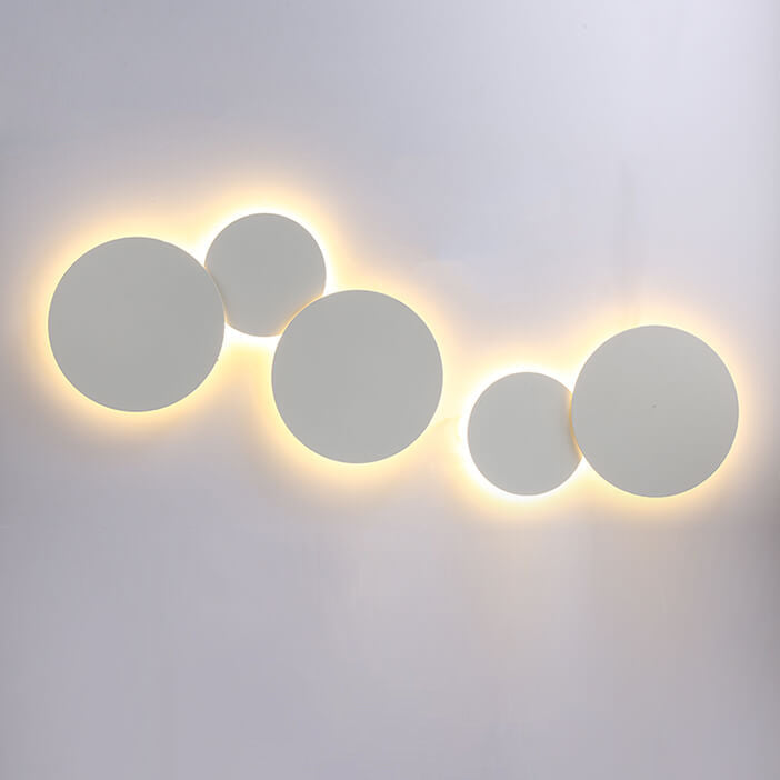 Moderne minimalistische runde Eclipse Eisen LED Wandleuchte Lampe für Wohnzimmer 
