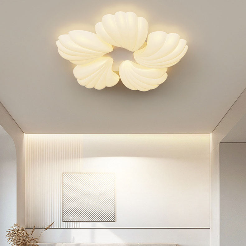 Luz de techo empotrada LED de hierro PE de concha minimalista moderna para dormitorio 