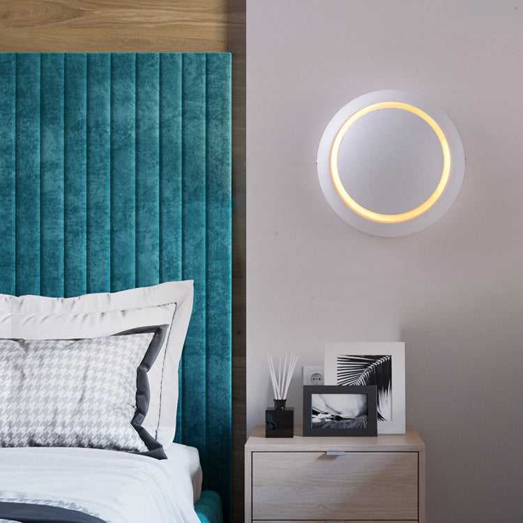 Moderne unbedeutende runde drehbare Aluminium-PC-LED-Wandleuchterlampe für Schlafzimmer