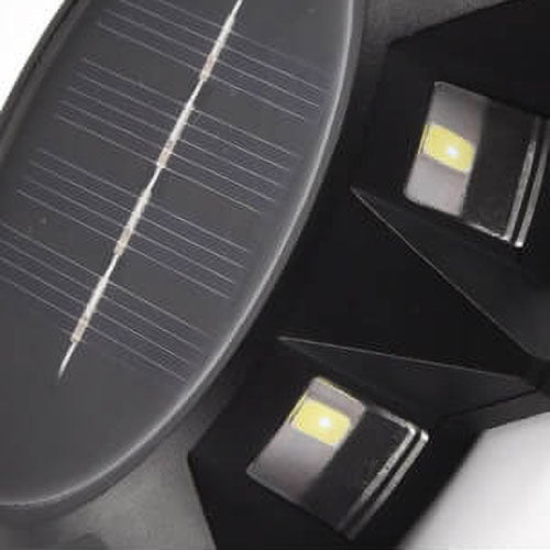 Außen Solar achteckige runde ABS LED Wandleuchte 
