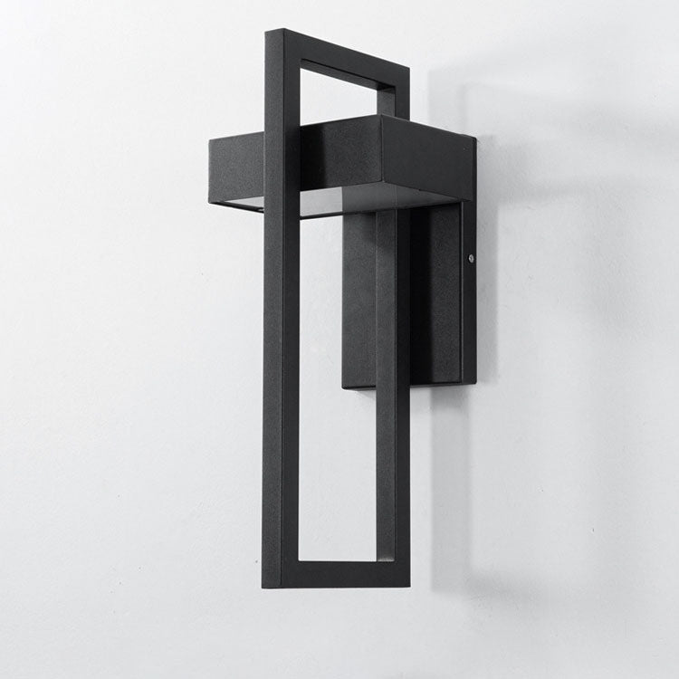 Lámpara Aplique de Pared LED de Acero Inoxidable Rectangular Minimalista Moderna Para Patio Exterior 