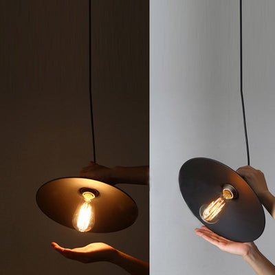 Zeitgenössische industrielle Eisen Topf Deckel Form Glas 1-Licht Pendelleuchte für Esszimmer 