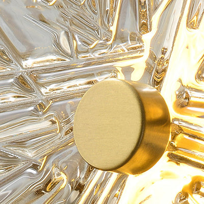 Modern Minimalist Round Glass Copper LED Wall Sconce Lamp For Living Room