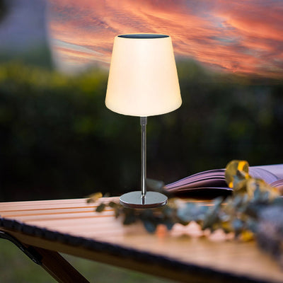 Solar Modern Simple Iron Cylinder Outdoor LED Table Lamp