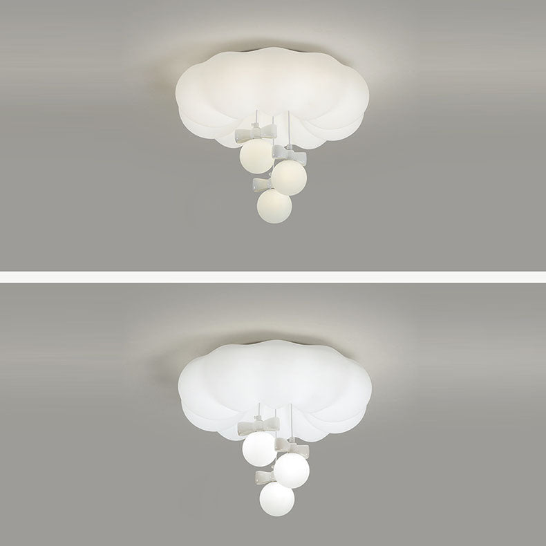 Moderne minimalistische Wolken sphärische Bogen Eisen Kunststoff LED Unterputz Deckenleuchte für Schlafzimmer 