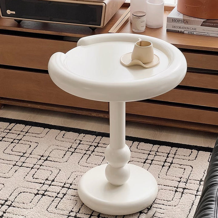 Modern Minimalist Oval Fiberglass Side Table For Living Room