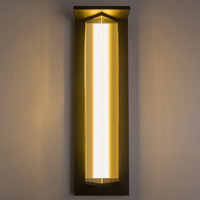 مصباح حائط LED مقاوم للماء من الفولاذ المقاوم للصدأ بظل أكريليك بسيط ومعاصر للفناء الخارجي 
