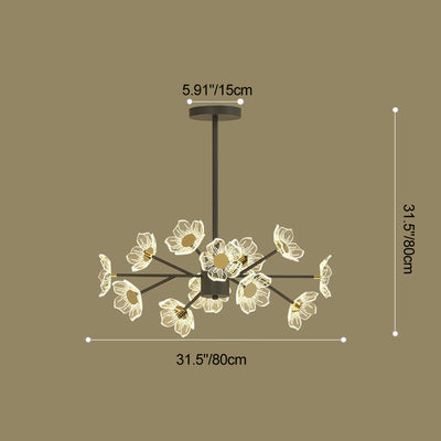 ثريات LED من الحديد المستدير البسيط الحديث لغرفة الطعام 