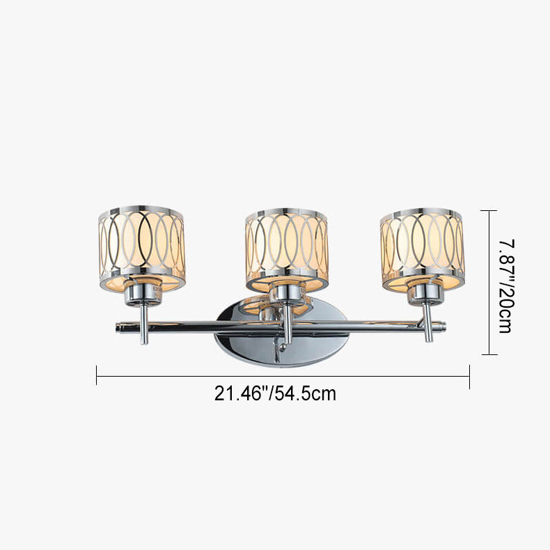Nordic Vintage Zylindrische 3-Licht Badezimmer Eitelkeit Spiegel Front Wand Wandleuchte 