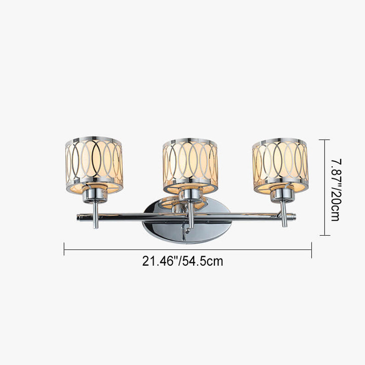 Nordic Vintage Zylindrische 3-Licht Badezimmer Eitelkeit Spiegel Front Wand Wandleuchte 