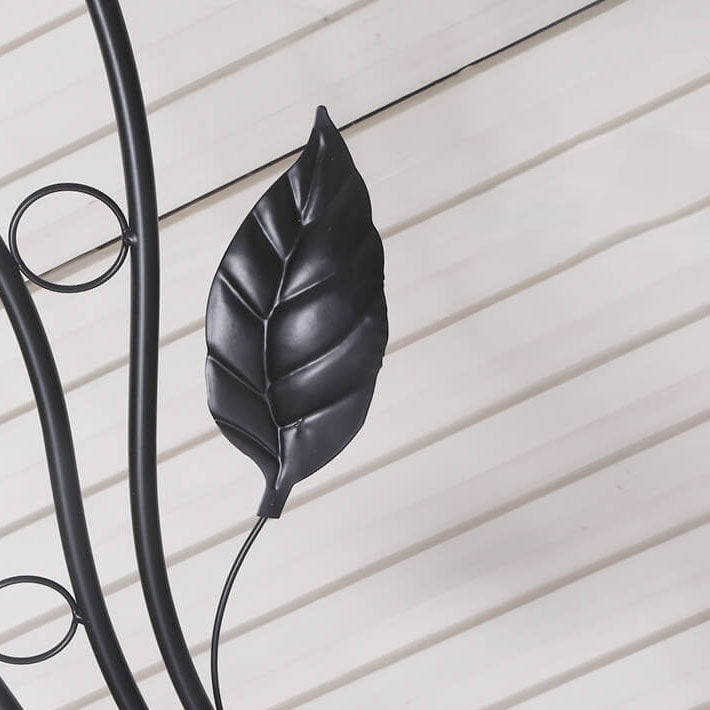 Retro Creative Acrylic Flower Shade Iron Leaf Decor Frame 1-Light Standing Floor Lamp