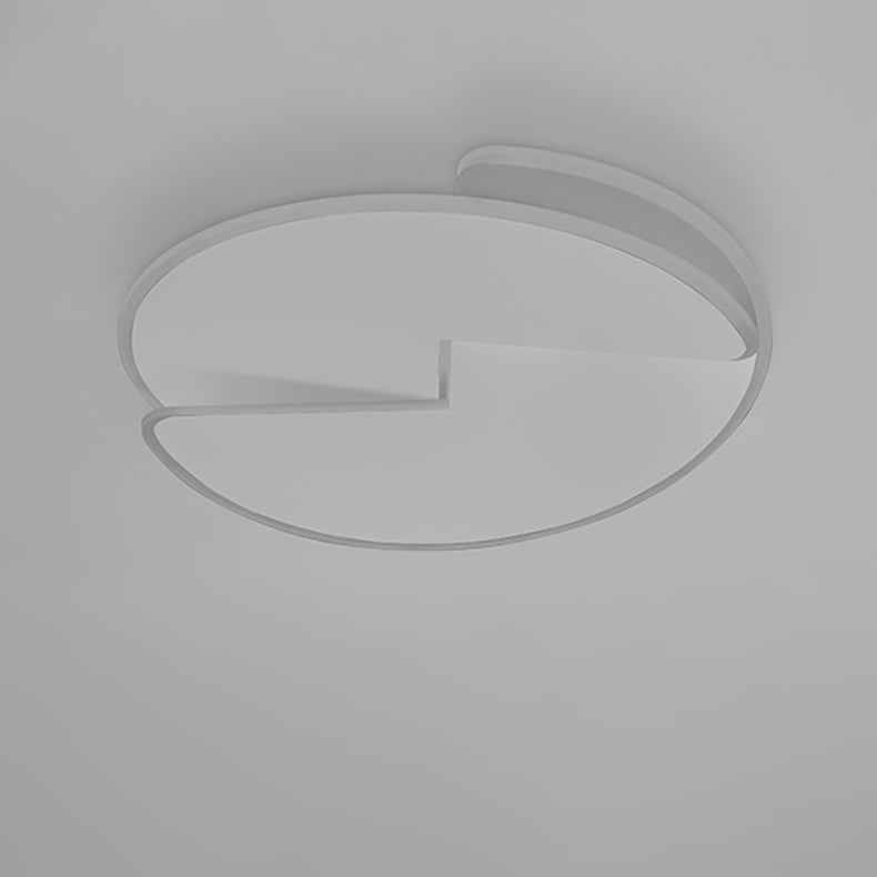 Plafonnier LED moderne minimaliste rond avec abat-jour en acrylique et fer pour chambre à coucher 