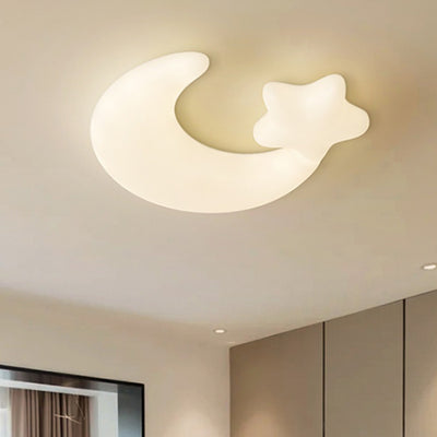 Plafonnier LED en fer PE Lune Étoile Minimaliste Moderne pour Chambre 