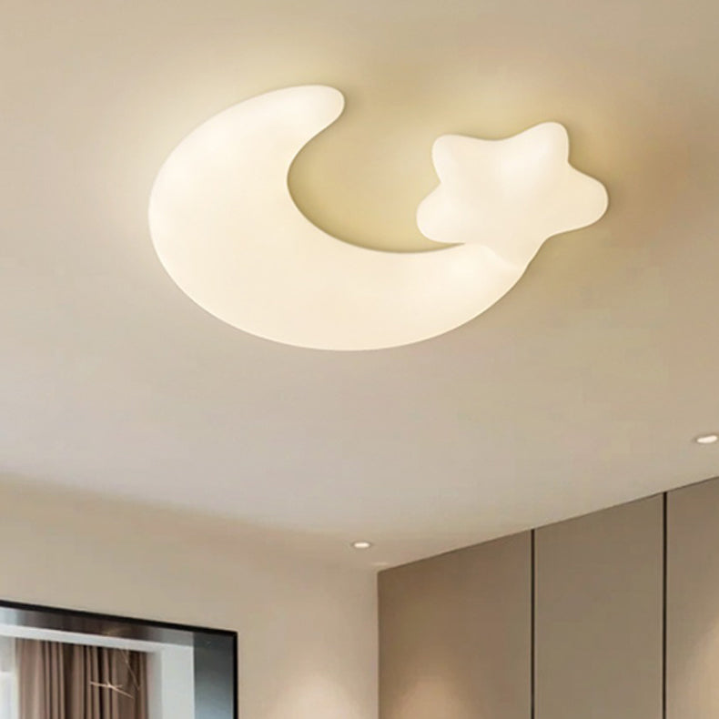 Plafonnier LED en fer PE Lune Étoile Minimaliste Moderne pour Chambre 