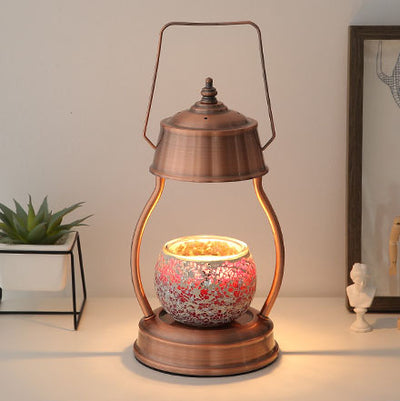 Contemporary Retro Metal Lantern 1-Light Melting Wax Table Lamp For Bedroom