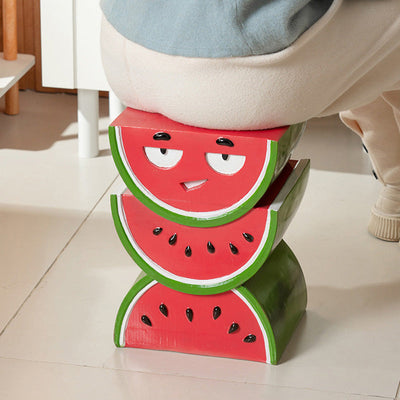 Mesa de café de resina con diseño contemporáneo de sandía amarilla y durazno para sala de estar 