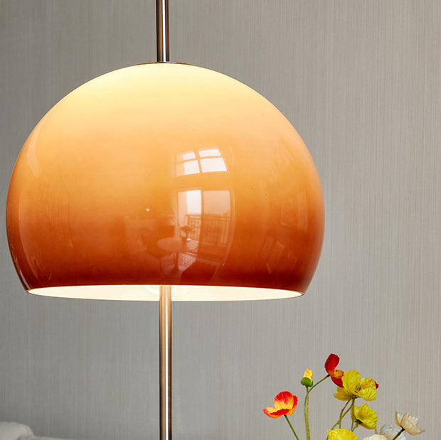 Lampe de sol contemporaine rétro en verre avec matériel en forme de champignon à 2 lumières pour salon 
