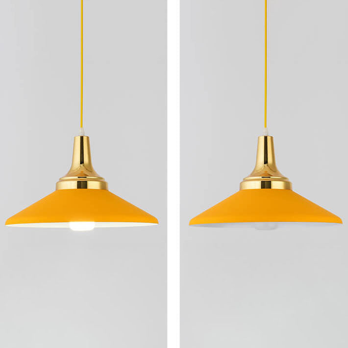 Lámpara colgante contemporánea nórdica de aluminio color macaron con diseño triangular de 1 luz para sala de estar 