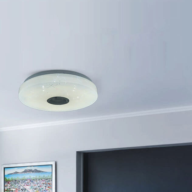 Luz de Montaje Empotrado LED Redonda Blanca Minimalista Moderna con Control Inteligente por APP y Bluetooth 