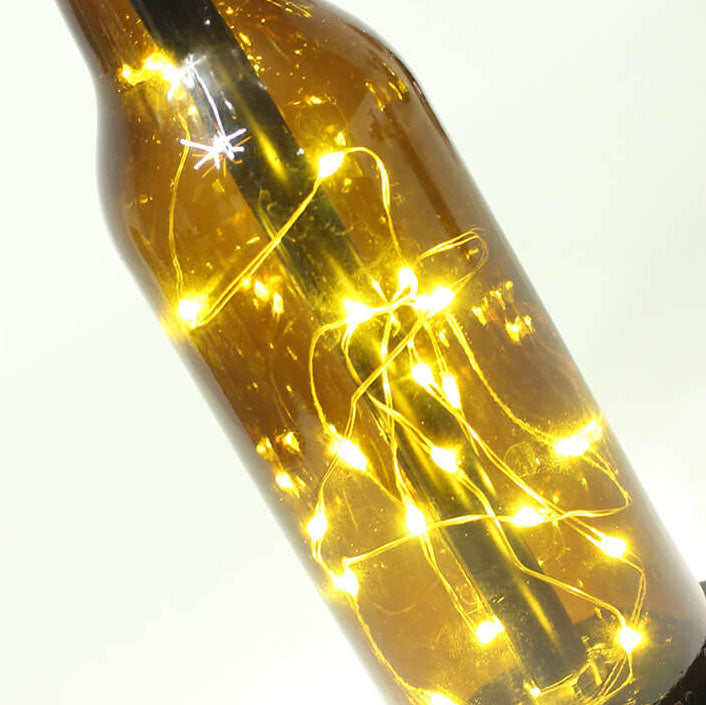 Botella de vino de vidrio con tela creativa contemporánea y forma de cono, lámpara de mesa decorativa LED para sala de estar 