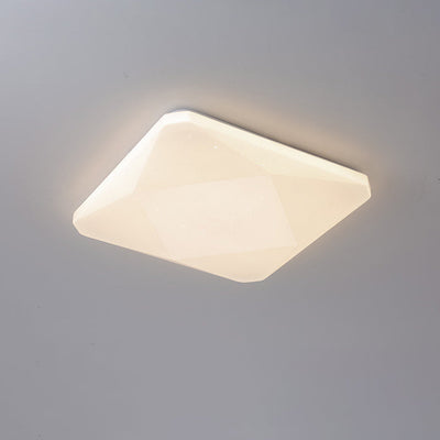 ضوء السقف المثبت بتقنية LED بظل مربع من الأكريليك الحديدي العصري بتصميم سماء مرصعة بالنجوم لغرفة المعيشة 