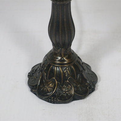 Tiffany Retro Mediterrane Blätter Buntglas 1-Licht Tischlampe 