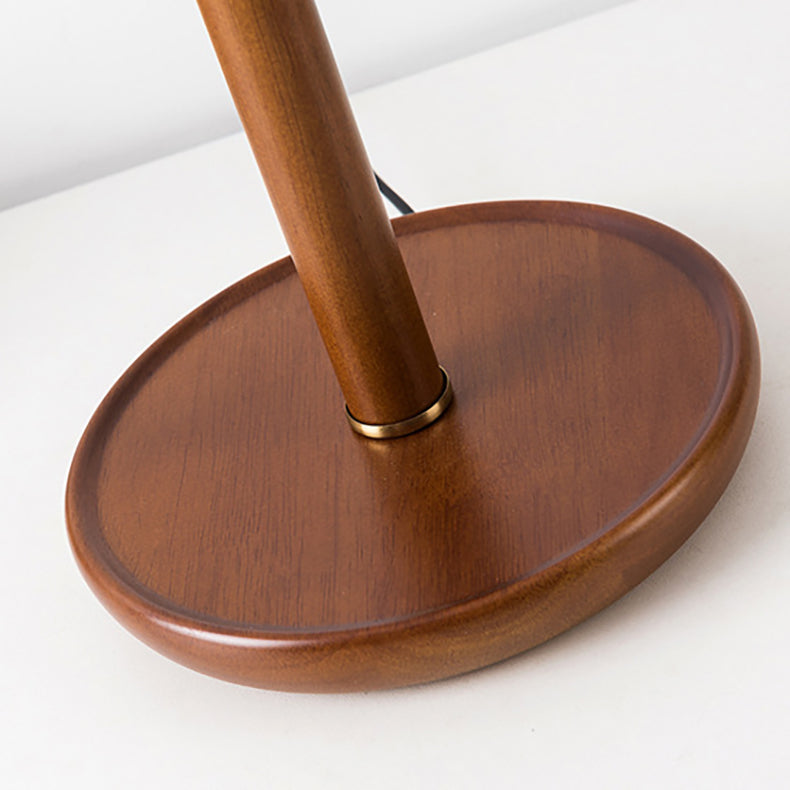 Traditionelle Vintage Plissee Stoff Schatten Holz Basis 1-Licht Tisch Lampe für Schlafzimmer 