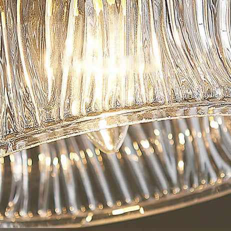 Moderne minimalistische Laterne geschnitztes Glas Kupfer 1-Licht Pendelleuchte 