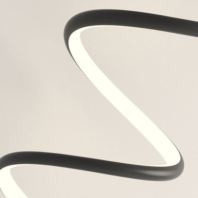 Lámpara Aplique de Pared LED de Hierro y Aluminio en Espiral Minimalista Moderna para Dormitorio 