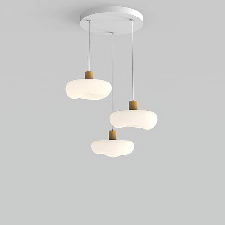 Moderne minimalistische Wolken-Eisen-PE-LED-Insel-Licht-Kronleuchter 