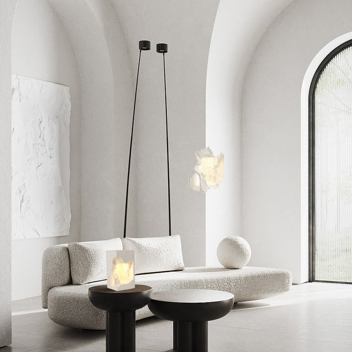 Moderne minimalistische rechteckige Gips vertiefte 1-Licht Wandleuchte Lampe für Wohnzimmer 