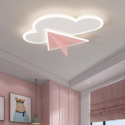 Moderne Art Deco Kinder Eisen Acryl Wolke Flugzeug LED Unterputz Deckenleuchte für Schlafzimmer 