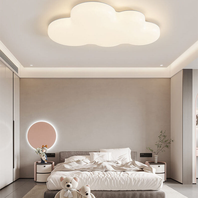 Moderne weiße wolkige Eisen Acryl LED Deckenleuchte zur Deckenmontage 