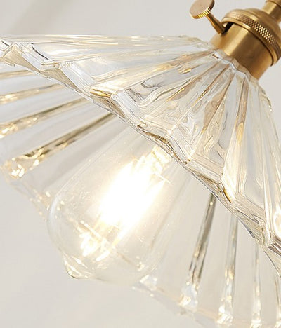 Textured Glass 1-Light Single Dome Pendant Light