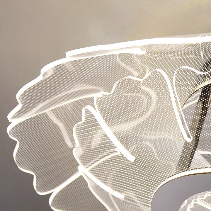 Moderne Luxus Eisen Edelstahl Acryl Blume Runde LED Semi-Flush Mount Deckenleuchte Für Schlafzimmer 
