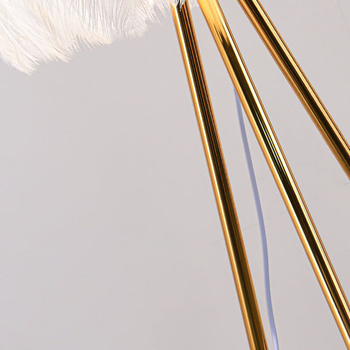 Couronne de plumes de luxe nordique 1-lumière trépied lampadaire 