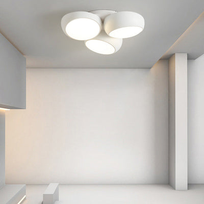 Luz de techo LED empotrada redonda de combinación minimalista moderna de hierro y plástico para sala de estar 