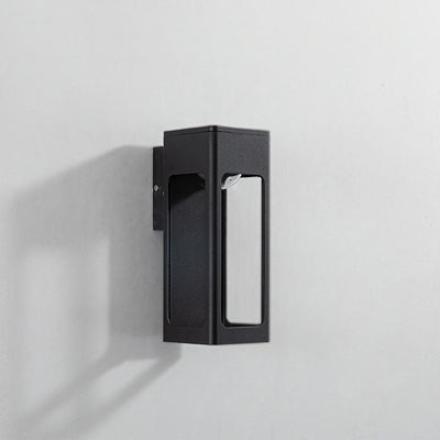Applique Murale Moderne Minimaliste Étanche en Aluminium Rectangulaire à LED pour Patio Extérieur 
