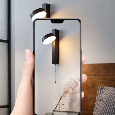 Applique Murale LED Rotative Rectangle en Aluminium Géométrique de Simplicité Contemporaine pour Chambre 