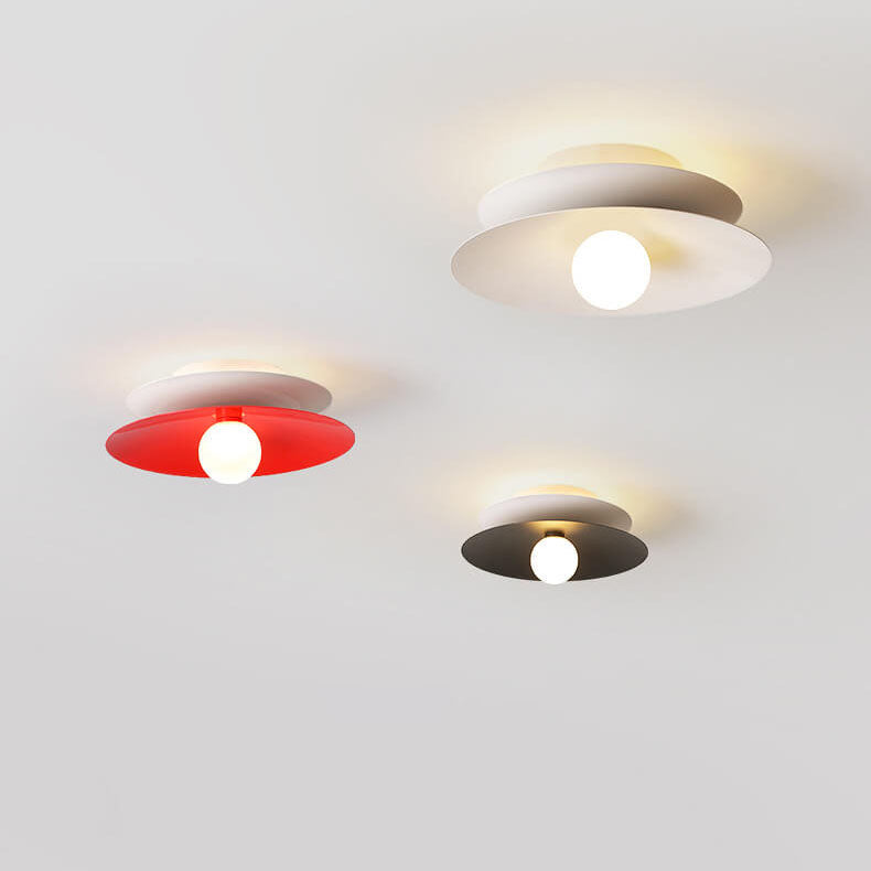 Moderne einfache Eisenscheibe Acryl-Lampenschirm LED-Deckenleuchte 