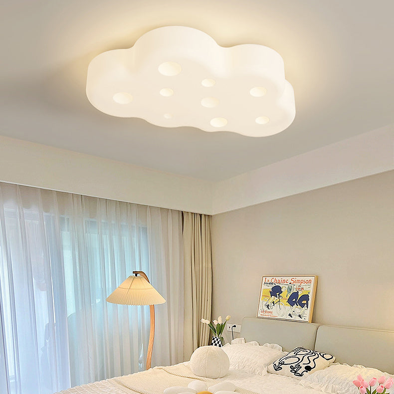 Zeitgenössische nordische Eisen-Acrylwolke LED-Unterputz-Deckenleuchte für Schlafzimmer 