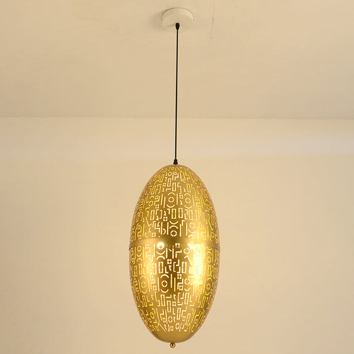 Lustre suspendu elliptique à 3 lumières en fer rétro contemporain pour salle à manger 